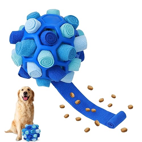 Toivize Schnüffelball für Hunde, Tragbarer Schnüffelball Hundespielzeug Intelligenzspielzeug Interaktiver Schnüffelball für Hunde für Kleine und Mittelgroße Hunde, Blau von Toivize
