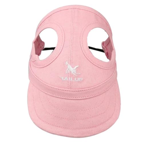 Hunde Cap,Baseballmütze für Haustiere,Hundehut mit Ohrloch,Hundesonnenhut,Basecap Verstellbar Sonnenschutz,Sommerlicher Reisehut mit Ohrlöchern,Baseballmütze Verstellbare(L-Rosa) Tokaneit von Tokaneit