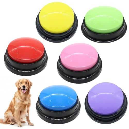 Tokaneit Buzzer mit Aufnahmefunktion,Sprechender Hund Button Set,Haustier Kommunikation Taste,Hund Antwort Buzzer Summer,Haustier Ausbildung Taste,30 Sekunden Aufnahme Hunde Sprechende Knöpfe 6 Stück Tokaneit Buzzer mit Aufnahmefunktion,Sprechender Hund Button Set,Haustier Kommunikation Taste,Hund Antwort Buzzer Summer,Haustier Ausbildung Taste,30 Sekunden Aufnahme Hunde Sprechende Knöpfe 6 Stück von Tokaneit
