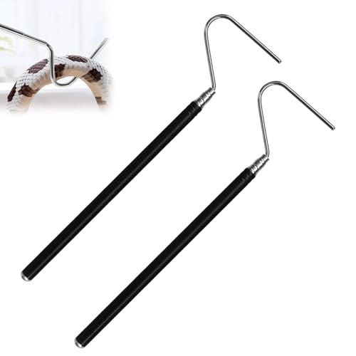 Tokaneit Einziehbare Schlangenhaken,Teleskopschlangenhaken aus Edelstahl,Ausziehbarer Schlangenfänger,Snake Capture Hook,Reptilienfänger,Schlangenhaken aus Edelstahl 2 Stück 66 cm von Tokaneit