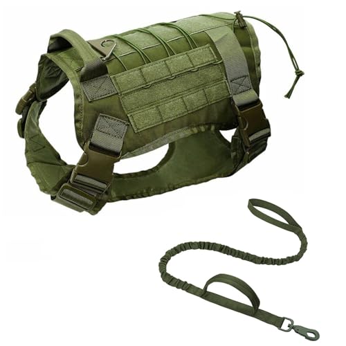 Tokenhigh Hundegeschirr mit Griff, kein Ziehen, Metall, militärische taktische Hundeweste, Arbeitshund für Spaziergänge, Training, Armeegrün, Größe L Tokenhigh Hundegeschirr mit Griff, kein Ziehen, Metall, militärische taktische Hundeweste, Arbeitshund für Spaziergänge, Training, Armeegrün, Größe L von Tokenhigh