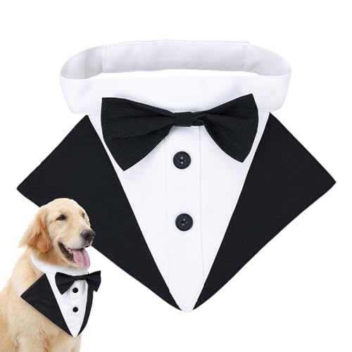 Formaler Hunde- – Hundefliegen für große Hunde | Hochzeits-Bandana-Halsband, Hunde-Bandanas mit Fliege, Hunde-, bequemes Hunde-Geschirr, Bandana-Halsband für formelle Kostüme, V von Toliya