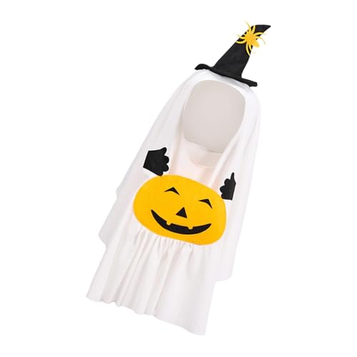 Halloween-Kostüm für Hunde, Hexenhut, weißes Geister-Kostüm, Haustier-Outfits für Halloween, Cosplay, Versammlungen, Urlaubskleidung für Hunde und Katzen Halloween-Kostüm für Hunde, Hexenhut, weißes Geister-Kostüm, Haustier-Outfits für Halloween, Cosplay, Versammlungen, Urlaubskleidung für Hunde und Katzen von Toliya