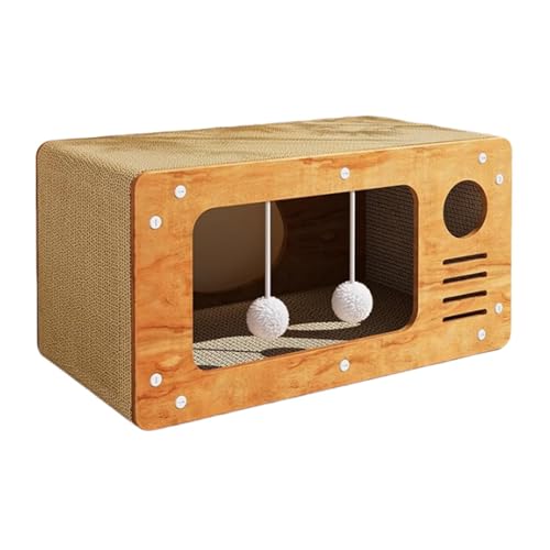 Katzenhaus, Katzenkratzer, Katzenhaus aus Pappe | Bauernhaus-Katzenkratzer-Versteck aus Wellpappe,2-in-1-Kratzhaus-Kombinationsbett-Lounge-Katzenkratzer-Versteck für Hauskatzen Katzenhaus, Katzenkratzer, Katzenhaus aus Pappe | Bauernhaus-Katzenkratzer-Versteck aus Wellpappe,2-in-1-Kratzhaus-Kombinationsbett-Lounge-Katzenkratzer-Versteck für Hauskatzen von Toliya