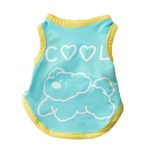 Sommerkleidung für Hunde,Hunde-Sommershirt - Kühlweste für Hunde, atmungsaktiv, weich, für kleine Hunde - Sonnenschutz- und schweißabsorbierende Hunde-Sommerkleidung für den täglichen Gebrauch, zu Hau Sommerkleidung für Hunde,Hunde-Sommershirt - Kühlweste für Hunde, atmungsaktiv, weich, für kleine Hunde - Sonnenschutz- und schweißabsorbierende Hunde-Sommerkleidung für den täglichen Gebrauch, zu Hau von Toliya