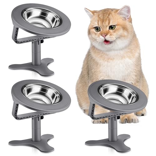 TOLOPU Verstellbarer, erhöhter Futternapf für Katzen, geneigt, erhöht, 3 Stück, Grau TOLOPU Verstellbarer, erhöhter Futternapf für Katzen, geneigt, erhöht, 3 Stück, Grau von Tolopu