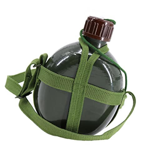 Tomaibaby Militärische Wasserflasche, Wasserbehälter, mit Tragegurt, für Wandern, Camping, Outdoor, Wasserbehälter, 1 l, zufällige Farbe von Tomaibaby