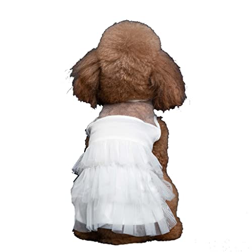 Haustier Hund Hochzeitskleid Hundekleid Partykostüm Haustierkleidung für Welpen Frühling Sommer Kurzer Rock (A XScode) von Tomator