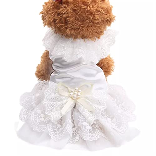 Hochzeitsrock Haustierkleidung Hochzeit Brautjungfernkleid Kleines und mittleres Hundekleid Kleid (A Lcode) von Tomator