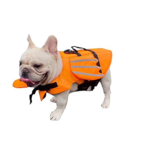 Pet Schwimmweste Hundeweste Sommer Haustierkleidung Hunde Reflektierende Badebekleidung Schwimmanzug Schwimmweste für kleine mittelgroße Hunde (AX) von Tomator