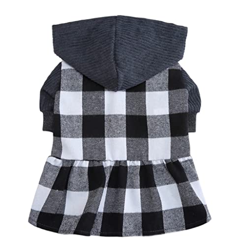 Plaid Hundekleid Winter Warme Hundekleidung Haustier Hoodie Herbst Haustier Kleidung Bekleidung Für Kleine Mittelgroße Hunde Katzen Mantel Jacke (AS-Code) von Tomator