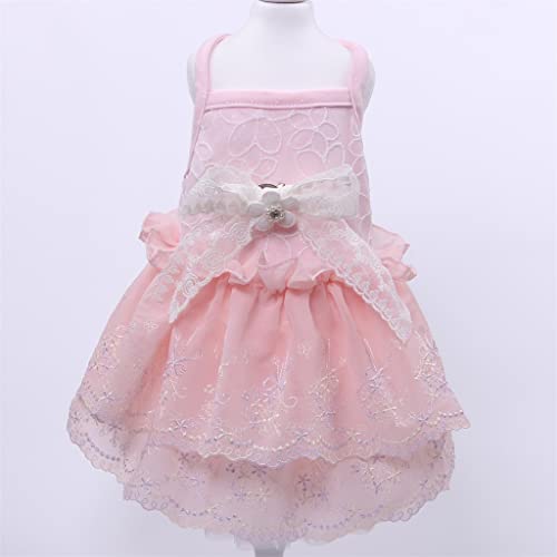 Prinzessin Hund Rock Tutu Blume Spitze Haustier Welpen Rock Frühling Sommer Kleid Hochzeitskleid (A XLcode) von Tomator