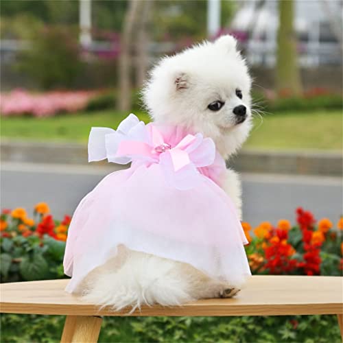 Sommer Hochzeit Haustier Kleid Hund Welpen Kleid Kostüm Garn Kleid Haustier Kleid Süßer Rock (A Mcode) von Tomator