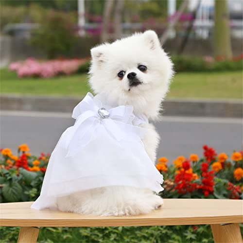 Sommer Hochzeit Haustier Kleid Hund Welpen Kleid Kostüm Garn Kleid Haustier Kleid Süßer Rock (B Lcode) von Tomator
