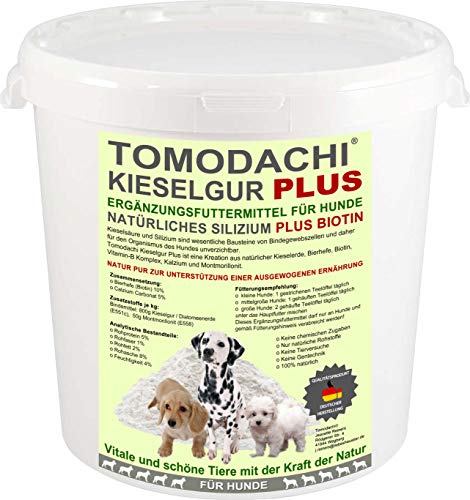 Kieselerde Silizium Plus Biotin Hund Ergänzungsfuttermittel BARF Zusatz natürlicher Futterzusatz für eine ausgewogene Ernährung des Hundes reich an Silizium Biotin Calzium Mineralien 1L Eimer Kieselerde Silizium Plus Biotin Hund Ergänzungsfuttermittel BARF Zusatz natürlicher Futterzusatz für eine ausgewogene Ernährung des Hundes reich an Silizium Biotin Calzium Mineralien 1L Eimer von Tomodachi