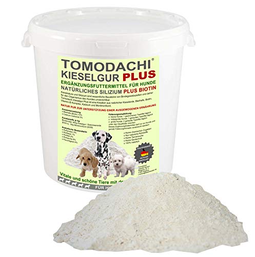 Futterzusatz Hund Kieselerde Plus Biotin BARF Zusatz für Hunde natürliches Ergänzungsfuttermittel für eine ausgewogene Ernährung des Hundes reich an Silizium Biotin Calzium Mineralien 500ml Eimer Futterzusatz Hund Kieselerde Plus Biotin BARF Zusatz für Hunde natürliches Ergänzungsfuttermittel für eine ausgewogene Ernährung des Hundes reich an Silizium Biotin Calzium Mineralien 500ml Eimer von Tomodachi