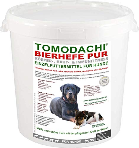 Bierhefe Hund, BARF Zusatz, reine Bierhefe ohne Treber, Natur Pur, Haut und Fell, reich an Vitaminen, Mineralien für Darmflora, Immunsystem, Appetit, Haut, Krallen, Fellglanz, reine Bierhefe, 1kg von Tomodachi