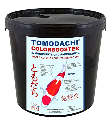 Wachstumsfutter Koi Schwimmfutter farbverstärkend energiereich leicht verdauliches Koifutter arktische Rohstoffe Colorbooster 6mm 5kg Eimer von Tomodachi