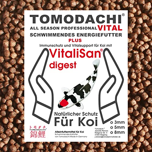 semi-sinkend Frühjahrsfutter Koi Tomodachi 5mm 3kg Koifutter Energiefutter 