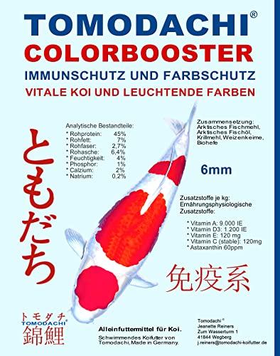 Koifutter Schwimmfutter Koi Wachstumsfutter farbverstärkendes Koi Futter energiereich hochverdaulich arktisches Fischfutter Tomodachi 15kg 6mm von Tomodachi