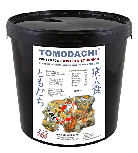 Winterfutter Koi Sinkfutter kleine Fische Tosai Koifutter schnell sinkend hochverdaulich arktische Rohstoffe Tomodachi Koiwinterfutter 3mm 3kg Eimer von Tomodachi