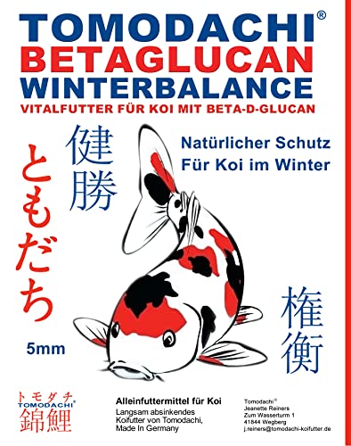 Koifutter Winterfutter Koi Sinkfutter BetaGlucan Koi Futter Gesundheitsfutter Immunschutz für Koi im Winter arktische Rohstoffe 5mm 15kg von Tomodachi