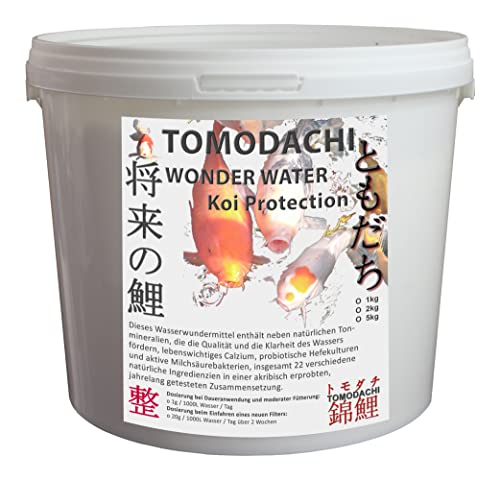 Tomodachi Algenfreies, kristallklares Teichwasser auf kolloidaler Ebene, Wonder Water Koiprotection Wasserverbesserer 2 kg von Tomodachi