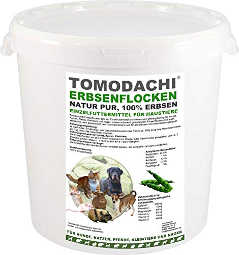 Tomodachi Erbsenflocken Nagerfutter Kaninchenfutter Nager Snack Verdauung Immunsystem Proteine Mineralien Schonkost kalorienarm Erbsenflocken Futterzusatz 2kg von Tomodachi