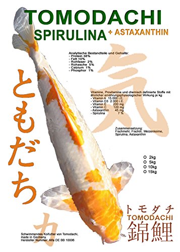 Tomodachi Koifutter Spirulinafutter Premium Schwimmfutter für Koi, Spirulina + Astaxanthin 10kg, 6mm Koipellets Tomodachi Koifutter Spirulinafutter Premium Schwimmfutter für Koi, Spirulina + Astaxanthin 10kg, 6mm Koipellets von Tomodachi