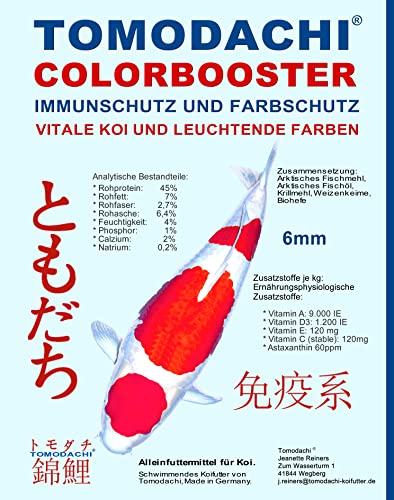 Schwimmfutter Koifutter farbverstärkend Tomodachi Wachstumsfutter Koi Grower energiereich leicht verdaulich arktische Rohstoffe 6mm 5kg von Tomodachi