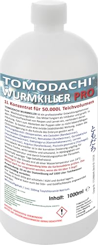 Wurmmittel Fische Parasitenmittel Koiteich Gartenteich Aquarium gegen Hautwurm Kiemenwurm Karpfenlaus 1L für 50m³ Wasser von Tomodachi