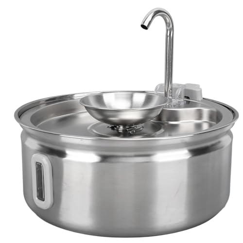 Cat Water Fountain Edelstahl 3.2 -l -Hundetrinkbrunnen Automatischer Wasserspender zum Trinken von ruhiger Wassererschale Haustier Fütterung Wasserversorgungen mit Fenster Cat Water Fountain Edelstahl 3.2 -l -Hundetrinkbrunnen Automatischer Wasserspender zum Trinken von ruhiger Wassererschale Haustier Fütterung Wasserversorgungen mit Fenster von Tomotato