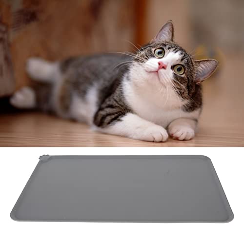 Futtermatte für Haustiere, wasserdichtes Tischset aus Silikon für Futter- und Wassernäpfe mit hohen Kanten, rutschfeste Futtermatte für Hunde und Katzen, um Verschmutzungen auf (Tomotatobrzesbk-11) von Tomotato