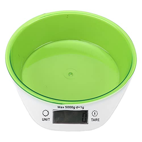 Tomotato Haustiernahrungsskala Schüssel Katzenhund digitales Küche Lebensmittel wiegen Schüssel Lebensmittel Küchenskala für Haustier Futter Backen Kochen Mahlzeit Zubereitung (Grün) von Tomotato