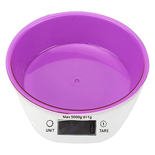 Tomotato Haustiernahrungsskala Schüssel Katzenhund digitales Küche Lebensmittel wiegen Schüssel Lebensmittel Küchenskala für Haustier Futter Backen Kochen Mahlzeit Zubereitung (Lila) von Tomotato
