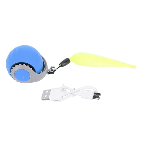 Tomotato Katzenballspielzeug mit intelligenten Sensoren Smart interaktive Bewegungsspielzeuge mit Schwanz für gelangweilte Innenräume Erwachsene Katzen (Blau) von Tomotato
