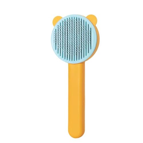 Tomotato Selbstverpackte Slicker-Pinsel mit Reinigungsknopf zum Absetzen von Haarfell entfernt vorsichtig verwickelte Katzenpflegepinsel Tomotato Selbstverpackte Slicker-Pinsel mit Reinigungsknopf zum Absetzen von Haarfell entfernt vorsichtig verwickelte Katzenpflegepinsel von Tomotato