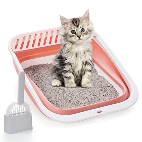 TomteNisse Open Top Katzentoilette, großes faltbares Katzentöpfchen, höhenverstellbare Seiten, Anti-Spritzer, Open Air Kitty Katzentoilette ohne Geruch, Katzentoilette leicht zu reinigen mit TomteNisse Open Top Katzentoilette, großes faltbares Katzentöpfchen, höhenverstellbare Seiten, Anti-Spritzer, Open Air Kitty Katzentoilette ohne Geruch, Katzentoilette leicht zu reinigen mit von TomteNisse