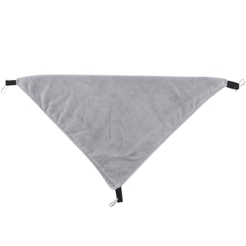Dreieck-Hängematte für Kleine Haustiere, Hängebett, Eichhörnchen, Hamster, Bietet eine Sichere und Komfortable Umgebung, Leinwand, Grau, Gelb, 40 X 19 X 1 cm, Geeignet für Alle von Tomvorks