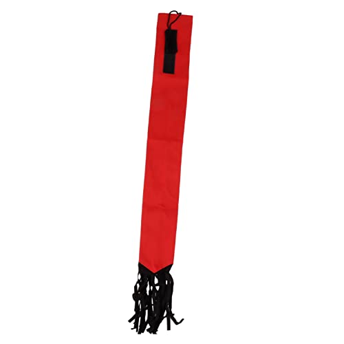 Pferdeschwanz-Schutztasche, Vliesstoff mit Fransen, Klettverschluss (Rot) von Tomvorks