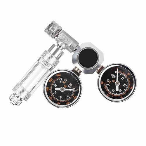 Tomvorks CO2-Regler für Aquarien, Dual-Gauge-Display, Blasenzähler, Rückschlagventil, Präzisionskonstruktion, Beste Wachstumsbedingungen, Aquarienpflanzen, Silberfarben, (Gewöhnlicher Tomvorks CO2-Regler für Aquarien, Dual-Gauge-Display, Blasenzähler, Rückschlagventil, Präzisionskonstruktion, Beste Wachstumsbedingungen, Aquarienpflanzen, Silberfarben, (Gewöhnlicher von Tomvorks