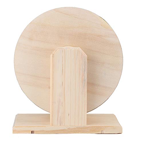 Tomvorks Hamster Kleine Haustiere Holzhaus Lustiges Radlauf-Spiel-Übungs Spielzeug Geeignet für Hamster-Maus Umwelt Freundliches Holz Ungiftiges Buntes Design (M) von Tomvorks