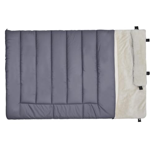 Tomvorks Reise-Haustier-Schlafsack Outdoor-Hund Schlafsack Tragbar Rollbar für Mittelgroße Hunde mit Abnehmbarem Kissen 43,3 in X 27,6 in von Tomvorks