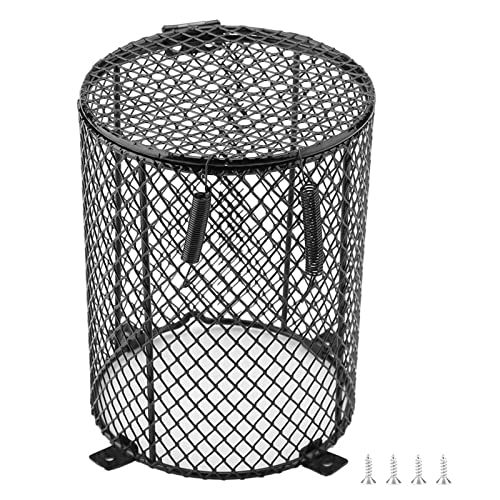 Tomvorks Reptilien-Mesh-Lampen Abdeckung für Tag Nacht Keramik Glühbirne Schutzschirm (Runden) von Tomvorks
