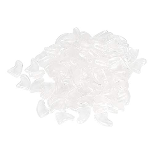 Tomvorks Weiche Nagelkappen für Haustiere, Katzen, Sicher, Kratzfest, Krallenschutz für Hundepfoten, 100 Stück, XS-M, Schwarz, Weiß, Dekorativ (L) von Tomvorks