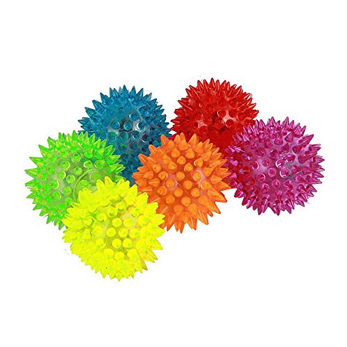 6 Stück Luminous Elastic Ball Squeeker Hundespielzeug Hunde Spielzeug Ball-Klein 6,3 cm von Tong Yue