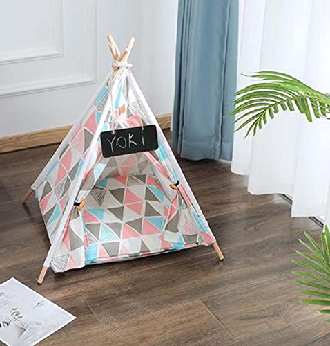 Haustier-Tipi, waschbares, dickes Kissen, Hunde- und Katzenspielhaus, super weich, waschbar, für Katzen und Hunde, einfache Montage, Hundehütten, Spielhaus, tragbare Haustierzelte Haustier-Tipi, waschbares, dickes Kissen, Hunde- und Katzenspielhaus, super weich, waschbar, für Katzen und Hunde, einfache Montage, Hundehütten, Spielhaus, tragbare Haustierzelte von TongHa