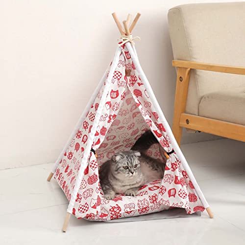 Haustier-Tipi, waschbares, dickes Kissen, Hunde- und Katzenspielhaus, super weich, waschbar, für Katzen und Hunde, einfache Montage, Hundehütten, Spielhaus, tragbare Haustierzelte Haustier-Tipi, waschbares, dickes Kissen, Hunde- und Katzenspielhaus, super weich, waschbar, für Katzen und Hunde, einfache Montage, Hundehütten, Spielhaus, tragbare Haustierzelte von TongHa