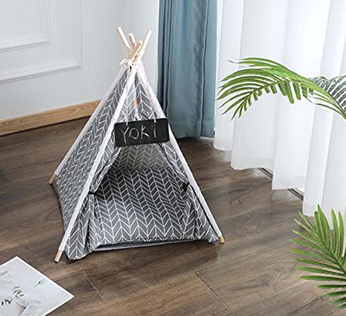 Haustier-Tipi, waschbares, dickes Kissen, Hunde- und Katzenspielhaus, super weich, waschbar, für Katzen und Hunde, einfache Montage, Hundehütten, Spielhaus, tragbare Haustierzelte Haustier-Tipi, waschbares, dickes Kissen, Hunde- und Katzenspielhaus, super weich, waschbar, für Katzen und Hunde, einfache Montage, Hundehütten, Spielhaus, tragbare Haustierzelte von TongHa