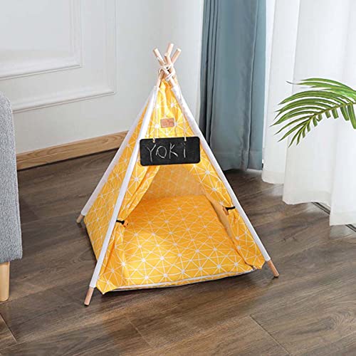 Haustier-Tipi, waschbares, dickes Kissen, Hunde- und Katzenspielhaus, super weich, waschbar, für Katzen und Hunde, einfache Montage, Hundehütten, Spielhaus, tragbare Haustierzelte Haustier-Tipi, waschbares, dickes Kissen, Hunde- und Katzenspielhaus, super weich, waschbar, für Katzen und Hunde, einfache Montage, Hundehütten, Spielhaus, tragbare Haustierzelte von Tongha